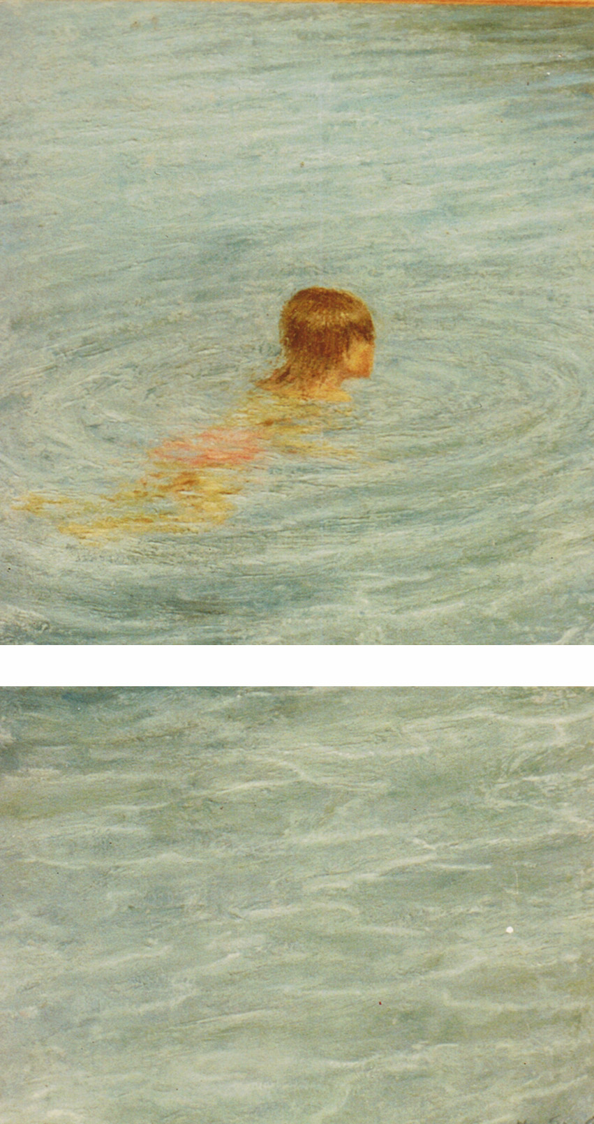 Girl in Pool (Diptych)